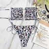 Bikini Women Swimsuit Female Low Waist Swimwear Women Beach Mini Thong Bikini Set Bathing Suit Women Thong Swimsuits Strapless 2 Piece Bikini String Tie Ruffle Brazilian Bathing Suit by Stevvex