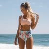 Bikini Women Swimwear Push Up Swimsuit One Shoulder Print Lightweight Bikini Set Bathing Suit Beach Swimming Suit High Waist Comfy One Shoulder Bikini Set Bathing Suit For Women by Stevvex