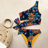 Bikini Women Swimwear Push Up Swimsuit One Shoulder Print Lightweight Bikini Set Bathing Suit Beach Swimming Suit High Waist Comfy One Shoulder Bikini Set Bathing Suit For Women by Stevvex