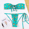 Bikinis Micro Adjustable Swimwear Women Summer Bikini Set Modern Colorful Print Beach Wear Women's Comfortable Swimsuit Knotted String Triangle Bikini Tie Side High Cut Bikini Set by Stevvex