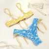Bikinis Micro Adjustable Swimwear Women Summer Bikini Set Modern Colorful Print Beach Wear Women's Comfortable Swimsuit Knotted String Triangle Bikini Tie Side High Cut Bikini Set by Stevvex