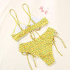 Bikinis Micro Adjustable Swimwear Women Summer Bikini Set Modern Colorful Print Beach Wear Women's Comfortable Swimsuit Knotted String Triangle Bikini Tie Side High Cut Bikini Set by Stevvex