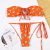 Bikinis Micro Adjustable Swimwear Women Summer Bikini Set Modern Colorful Print Beach Wear Women's Comfortable Swimsuit Knotted String Triangle Bikini Tie Side High Cut Bikini Set by Stevvex