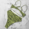 Bikinis Solid Push Up Bikini Padded Bra Straps High Waist Swimsuit Female Swimwear Women's Bathing Suit Lace up Bikini Ribbed Two Piece Swimsuit by Stevvex