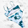 Bikinis Solid Push Up Bikini Padded Bra Straps High Waist Swimsuit Female Swimwear Women's Bathing Suit Lace up Bikini Ribbed Two Piece Swimsuit by Stevvex