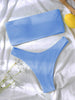 Bikinis Swimsuit Women Push Up Bikini Set Female Swimwear Women's Strapless Solid Color 2 Pieces Bathing Suit Swimsuit Swimsuits Off Shoulder High Waist Bathing Suit High Cut Swimwear For Summer by Stevvex