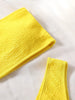 Bikinis Swimsuit Women Push Up Bikini Set Female Swimwear Women's Strapless Solid Color 2 Pieces Bathing Suit Swimsuit Swimsuits Off Shoulder High Waist Bathing Suit High Cut Swimwear For Summer by Stevvex