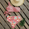 Bikinis Women New One Shoulder Swimwear High Waist Swimsuit Bandage Bathing Suits Beach Wear Female Lace Two Piece Swim Dress with Bikini Bottom Bathing Suits by Stevvex