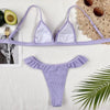 Bikinis Women's Swimsuits Crop Top High Cut Bikini Set String Bathing Suits Two Piece Swimsuits Ruffle Women's Swimwear Push Up Bathing Suits High Cut Bikini Set Two Piece Bathing Suits For Women by Stevvex