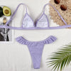 Bikinis Women's Swimsuits Crop Top High Cut Bikini Set String Bathing Suits Two Piece Swimsuits Ruffle Women's Swimwear Push Up Bathing Suits High Cut Bikini Set Two Piece Bathing Suits For Women by Stevvex