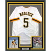 Framed Autographed/Signed Bill Madlock 35x39 Pittsburgh White Baseball Jersey JSA COA by Hall of Fame Sports Memorabilia