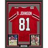 Framed Autographed/Signed Billy White Shoes Johnson 35x39 Atlanta Red Football Jersey JSA COA by Hall of Fame Sports Memorabilia