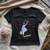 Gone Knitting Lady V-neck by YarnMerch