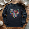 Granny Squares Heart Long Sleeve T-shirt by YarnMerch