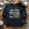 Knitting & 3 People Long Sleeve T-shirt by YarnMerch