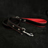 Black soft leather dog leash by Bestia Dog Gear