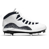 "Black Cement” Jordan 10 Retro Cleats by Stadium Custom Kicks