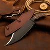 Hand-Forged High Carbon Steel Bowie Knife – 13-Inch Trailing Point by JW SteelCrafts