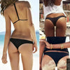 Black Swimsuit Women Bandage 2 Pieces Bikini Set Hollow Out Push-up Swimsuit Bathing Suit Women 2 Piece Halter Swimwear Luxury Swimsuit String Triangle Bikini Sets Swimwear Beachwear by Stevvex