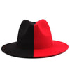 Black White Modern Unisex Fedora Hat Women Unisex Wide Brim Party Cowboy Cap Men Gentleman Wedding Hat Two Colors Fedora Hat Solid Color Wide Brim Winter Autumn Hat by Stevvex