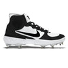 "Black & White" Nike Alpha Huarache Elite 3 Mid Cleats by Stadium Custom Kicks