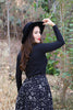 Black Mock Neck Top - 1X only by Retrolicious