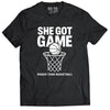 She Got Game - T-Shirt - Black by Bigger Than Basketball
