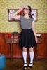 Harper Skater Skirt in Black by Retrolicious