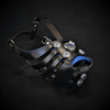 The ''Bijou'' Basket Muzzle Black & Blue by Bestia Dog Gear