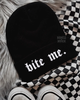 bite me embroidered beanie by Madness & Mayhem LLC