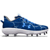 "Blue Bolt" Under Armour Yard Low MT Cleats by Stadium Custom Kicks