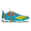 "Blue Flames" Adidas Adizero 11.0 Football Cleats by Stadium Custom Kicks