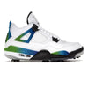 "Blue Green Cement" Jordan 4 Retro Golf Shoes by Stadium Custom Kicks