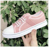 Blue Low-Cut Canvas Flat Shoes Women Casual Vulcanize Shoes New Women Summer Autumn Casual Slip On Canvas Comfortable Walking Flats Elegant Sneakers by Stevvex