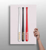 Baseball Bats Aluminum Print by Insigneart USA
