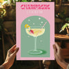 Champagne Aluminum Print by Insigneart USA