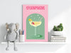 Champagne Aluminum Print by Insigneart USA