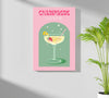 Champagne Aluminum Print by Insigneart USA
