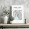 Melbourne V3 Aluminum Print by Insigneart USA