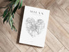 Milan V1 Aluminum Print by Insigneart USA