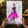 Lady in Pink Dress Aluminum Print by Insigneart USA