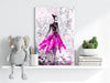 Lady in Pink Dress Aluminum Print by Insigneart USA