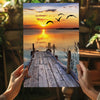 Sunset Lake View Aluminum Print by Insigneart USA