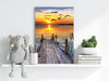 Sunset Lake View Aluminum Print by Insigneart USA