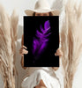 Purple Feather Aluminum Print by Insigneart USA