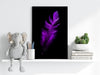 Purple Feather Aluminum Print by Insigneart USA