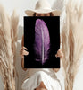 Purple Feather Aluminum Print by Insigneart USA
