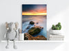 Sunset Lake View Aluminum Print by Insigneart USA