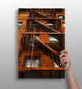 Stairs Orange Aluminum Print by Insigneart USA
