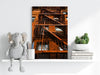 Stairs Orange Aluminum Print by Insigneart USA